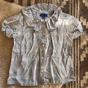 Blue Checkered Kids Shirt by Maison Me